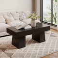 Tavolino da salotto rustico da 47" con base in legno massiccio per soggiorno