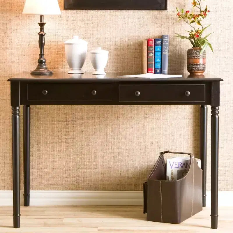 Scrivania Art Déco in vetro temperato, champagne, struttura in ferro, 122 cm