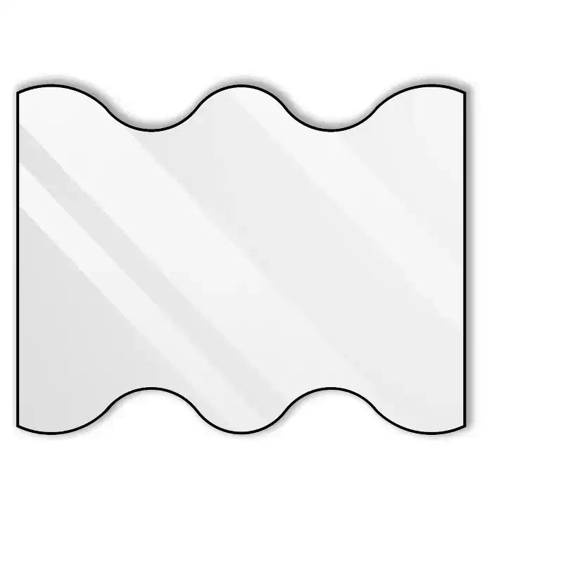 Specchio da bagno moderno a forma di onda 30x35 pollici, cornice in metallo, specchio da bagno
