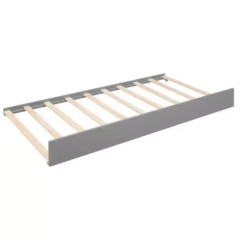 Divano letto Twin XL con 2 letti estraibili e ripiani portaoggetti, struttura letto in legno con ricarica USB e luce LED