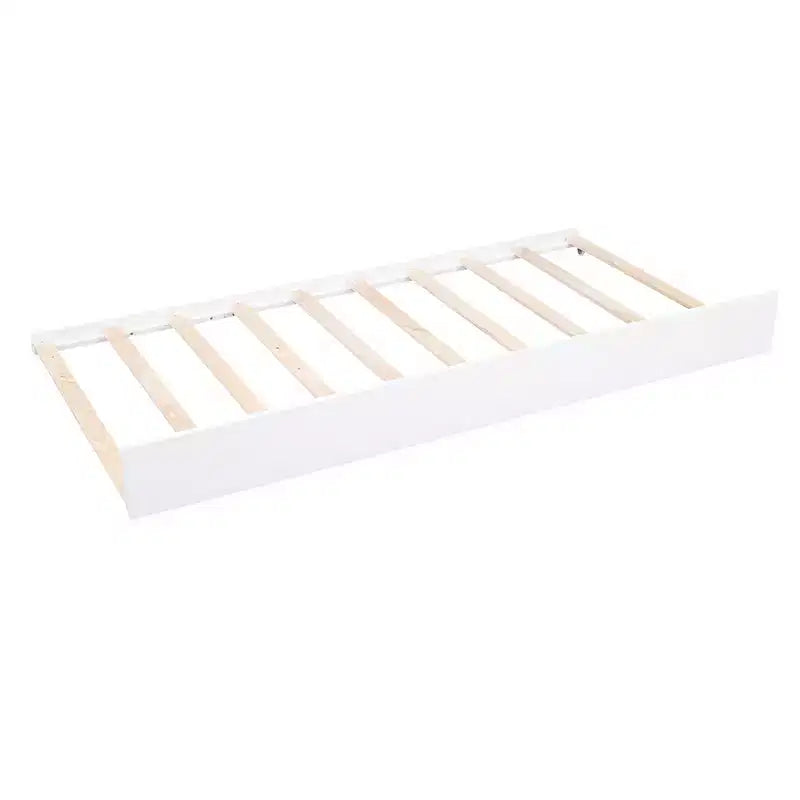 Divano letto Twin XL con 2 letti estraibili e ripiani portaoggetti, struttura letto in legno con ricarica USB e luce LED