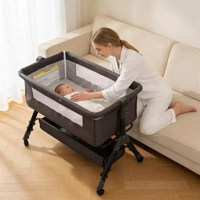 Culla 3 in 1 per neonati con funzione di co-sleeping, Culla pieghevole portatile per neonati, Facile da montare