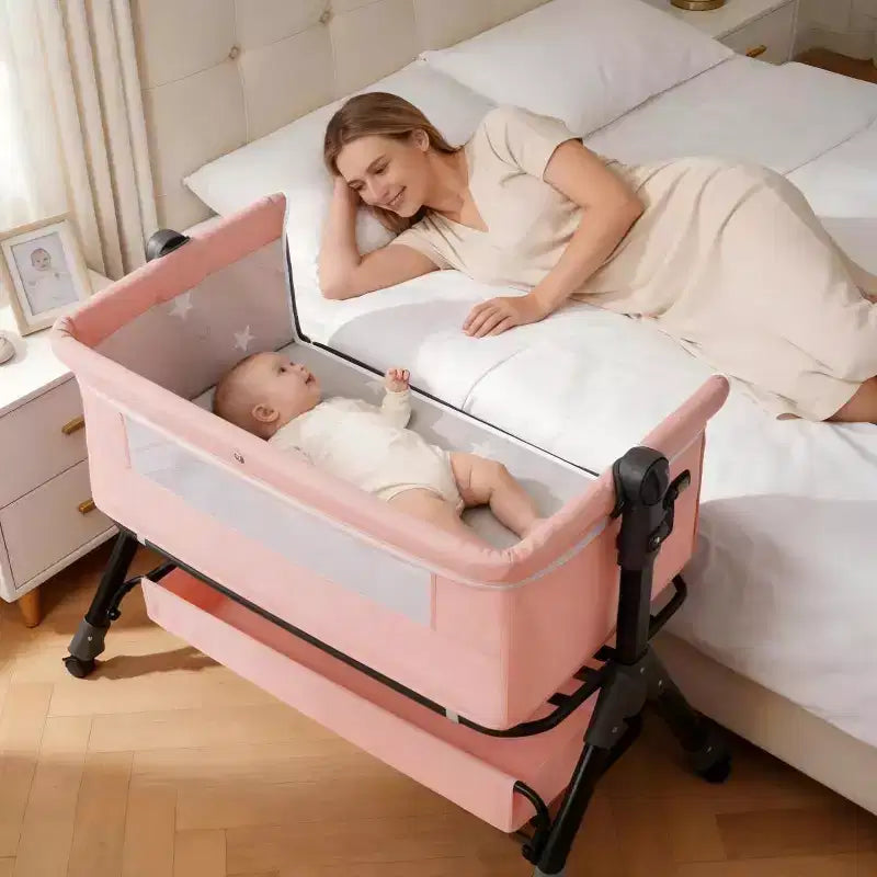 Culla 3 in 1 per neonati con funzione di co-sleeping, Culla pieghevole portatile per neonati, Facile da montare