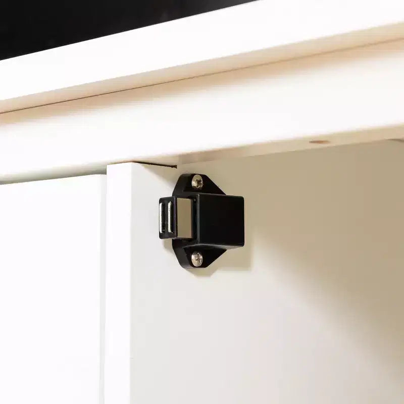 Mobile porta TV da 70 pollici con ante in vetro e maniglie in metallo