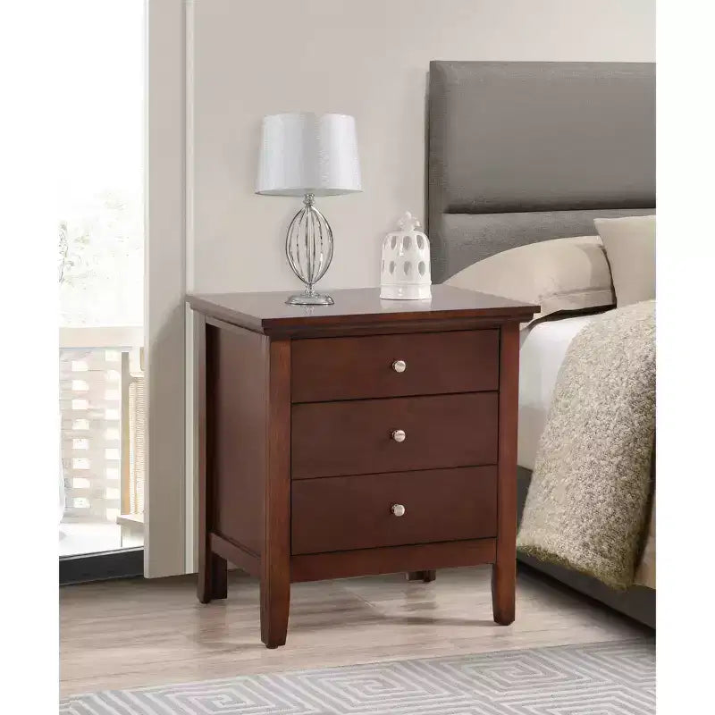 Hammond G5425-N 3 Drawer Nightstand , Cappuccino
