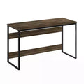 HomeStock 30 in.H Black Color Wood Writing Desks with Open Storage Shelf