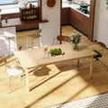 Famapy Wood Multipurpose Table - Spacious Dining Table Wood Table Desk,Spacious Workspace & Sturdy for Home Office & Living Room