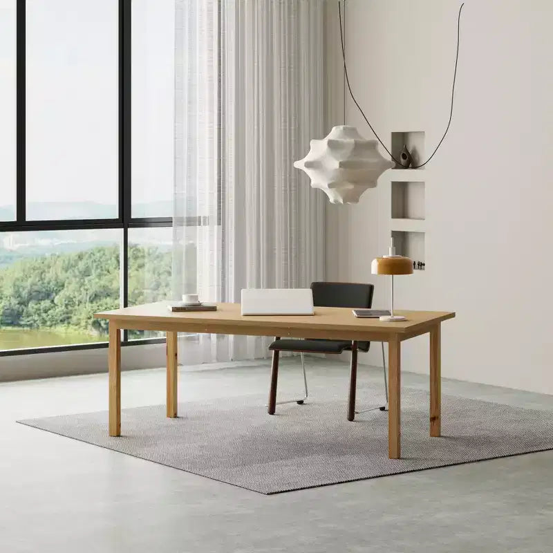Tavolo in legno multiuso, spazioso tavolo da pranzo e scrivania, 200 cm, per casa e soggiorno
