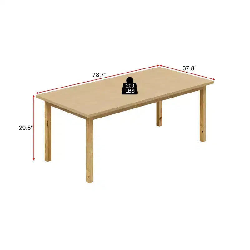 Tavolo in legno multiuso, spazioso tavolo da pranzo e scrivania, 200 cm, per casa e soggiorno
