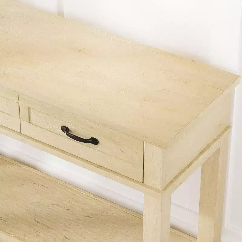 Consolle da ingresso da 54" con 3 cassetti e ripiano a 2 livelli, tavolino stretto per corridoio e soggiorno