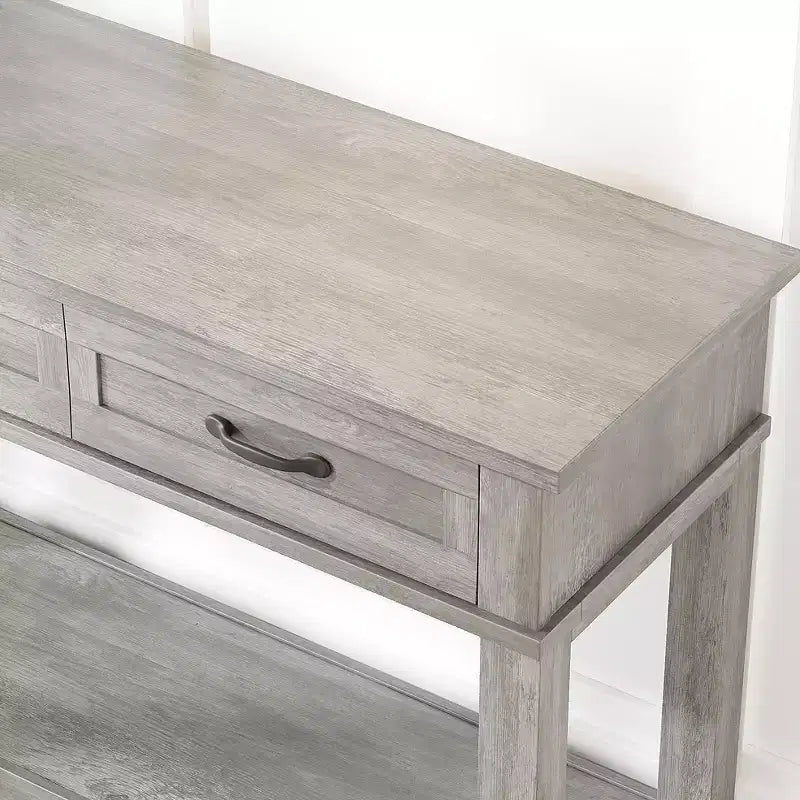 Consolle da ingresso da 54" con 3 cassetti e ripiano a 2 livelli, tavolino stretto per corridoio e soggiorno