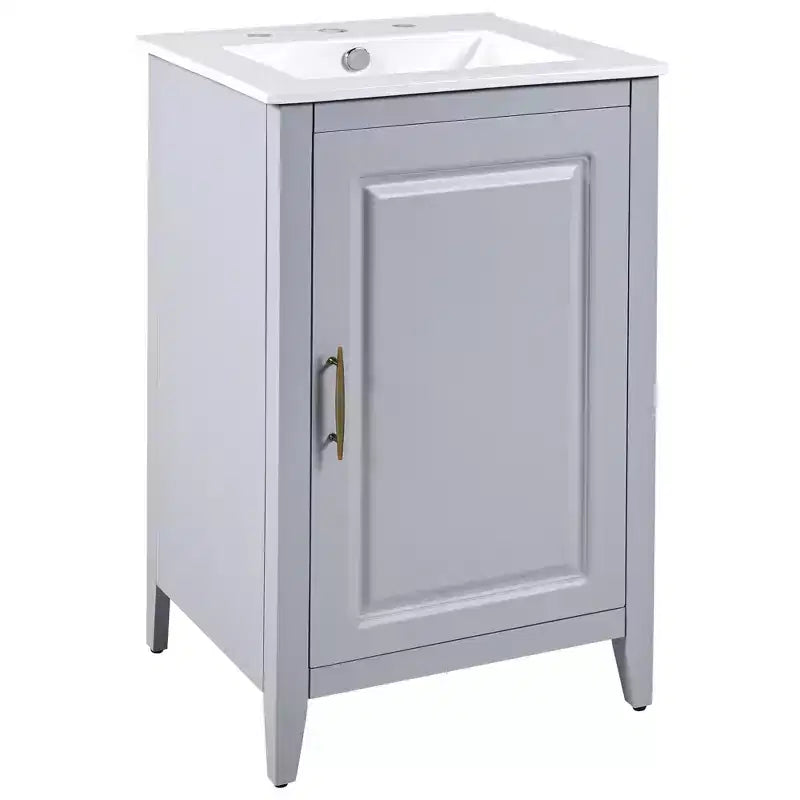 Mobiletto da bagno da 20 pollici con lavabo, sportello e mensola