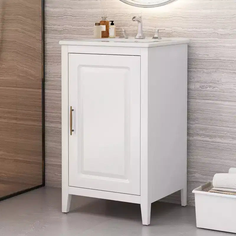 Mobiletto da bagno da 20 pollici con lavabo, sportello e mensola
