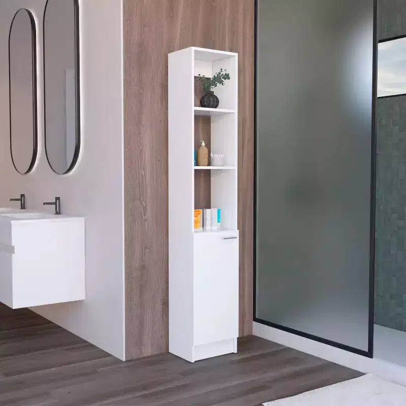 Mobiletto stretto da bagno con 6 ripiani, ripiano regolabile per bagno, soggiorno, cucina