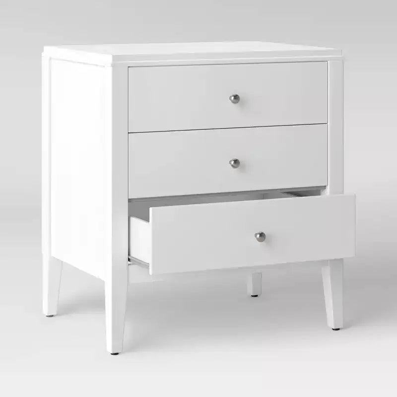 Comodino a 3 cassetti - Bianco