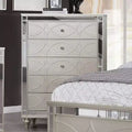 La Mesa 5 Drawer Glam Chest Silver - HOMES: Inside + Out: Mirrored Accents, Stylish Storage