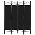Costway 4 Panel Room Divider Privacy Screen Home Office Fabric Metal Frame